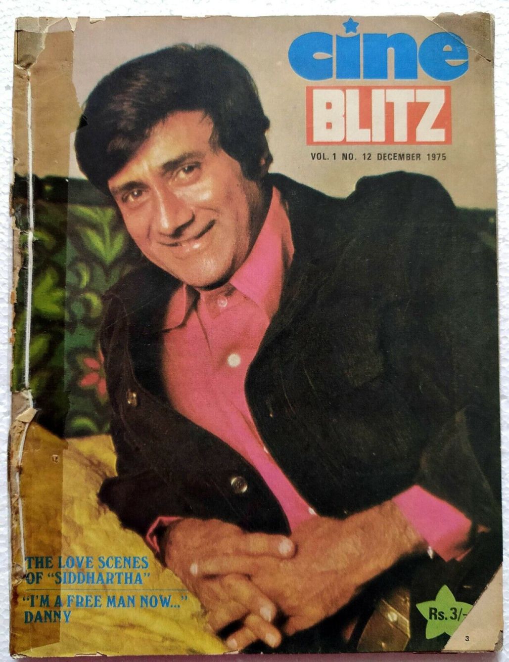 CINE BLITZ magazine side cover  Vol 1 No  12  December 1975