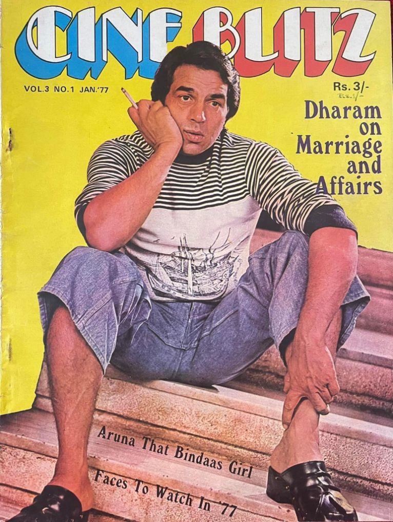 CINE BLITZ magazine side cover  Vol 3 No  1  January 1977