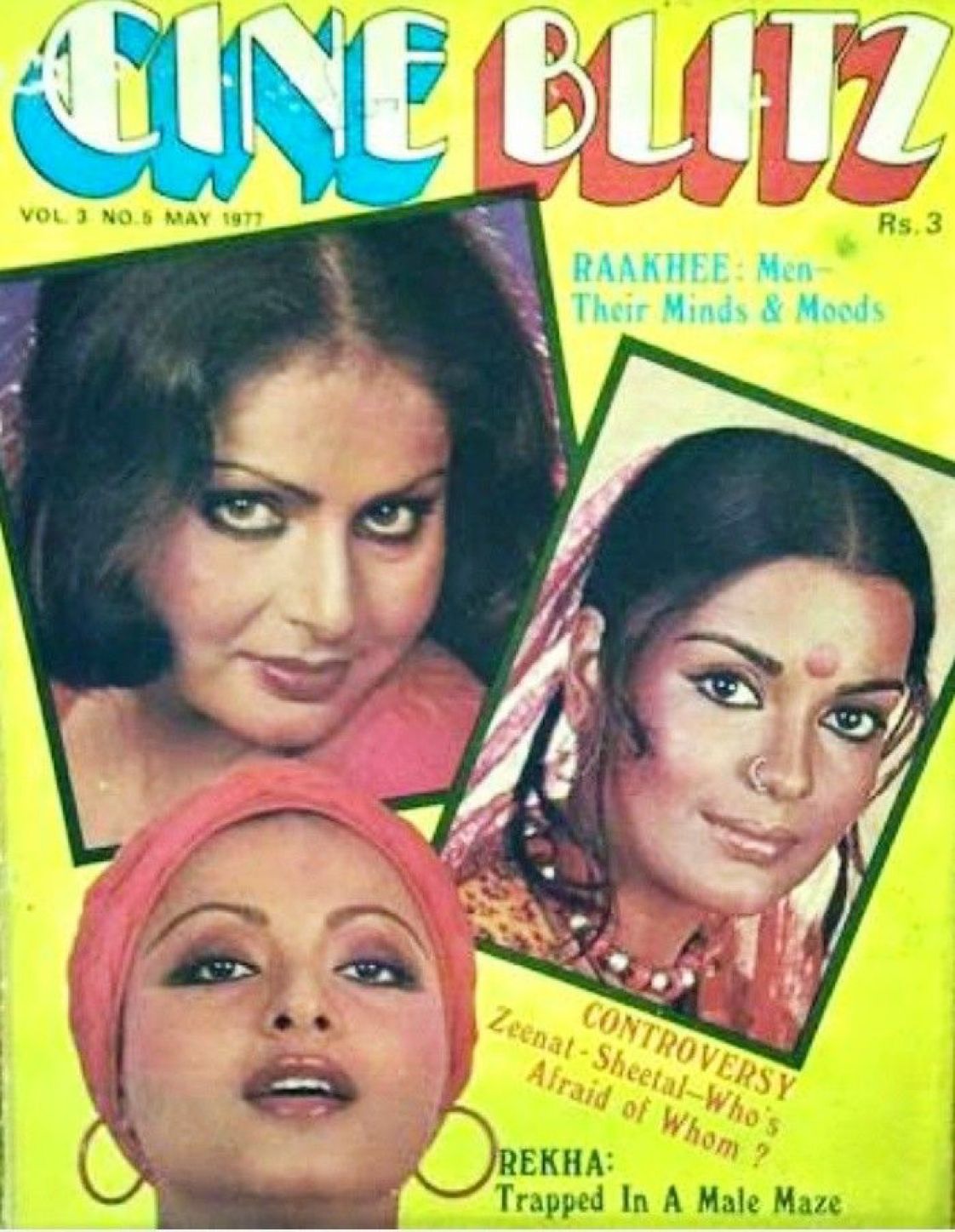 CINE BLITZ magazine side cover  Vol 3 No  5  May 1977