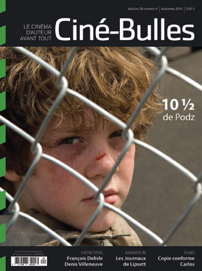 CINE-BULLES magazine side cover  Vol 28 # 4 September/October/November 2010