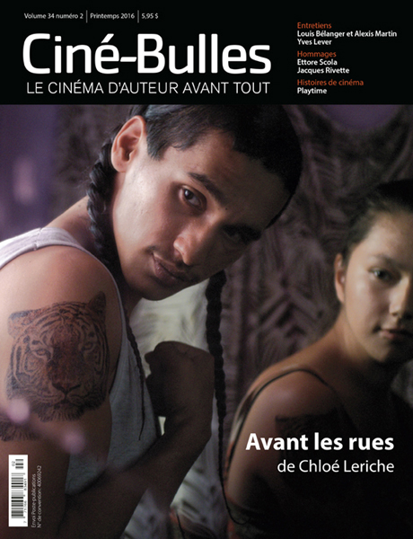 CINE-BULLES magazine side cover  Vol 34 No 2 Spring 2016