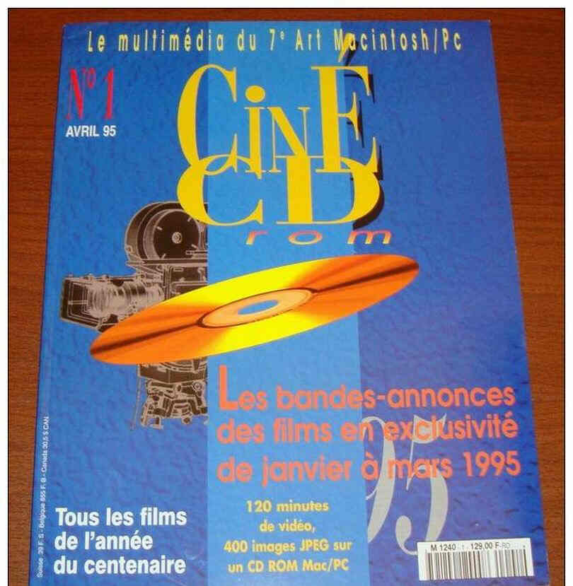 CINE CD ROM magazine side cover Issue 1  April/June 1995