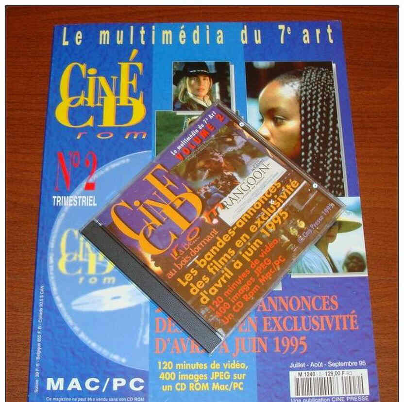 CINE CD ROM magazine side cover Issue 2  July/September 1995