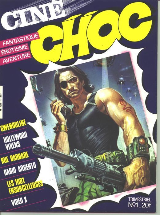 CINE CHOC magazine side cover Issue 1 March 1984