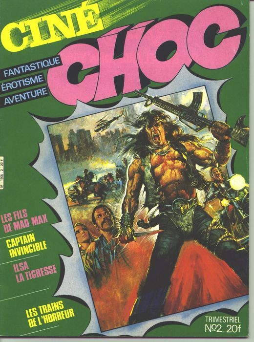 CINE CHOC magazine side cover Issue 2 June 1984