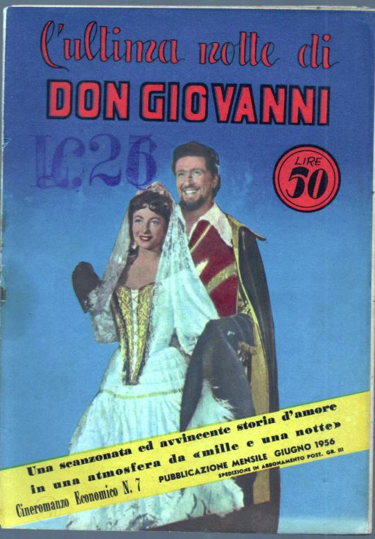 CINEROMANZO ECONOMICO magazine side cover Issue 7 June 1956