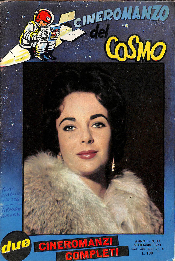 CINEROMANZO COSMO magazine side cover Issue 13 September 1961