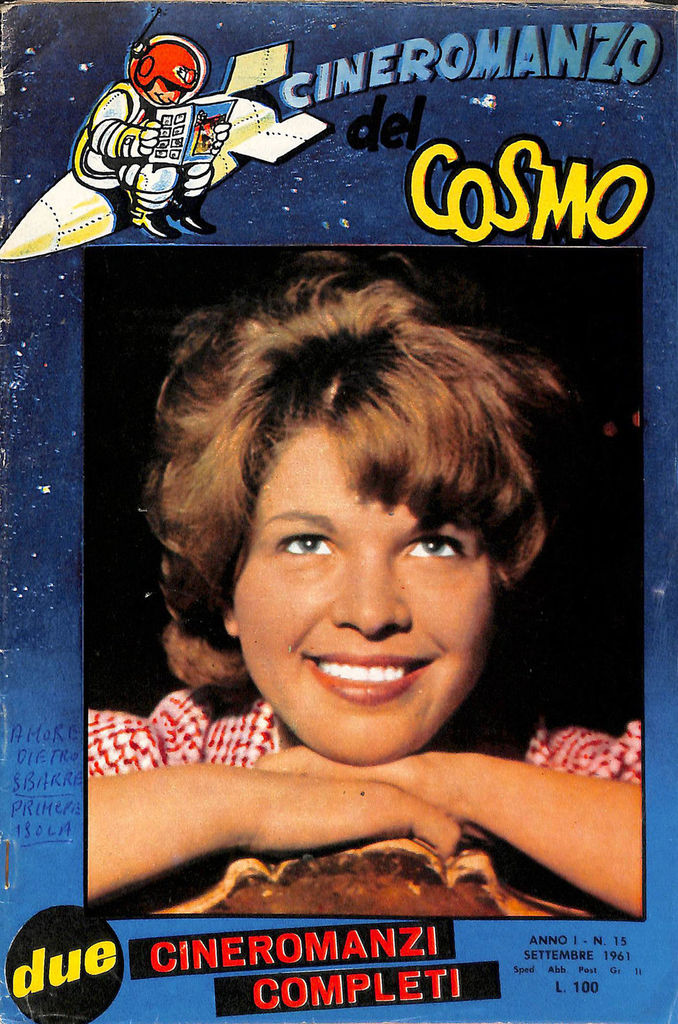 CINEROMANZO COSMO magazine side cover Issue 15 September 1961