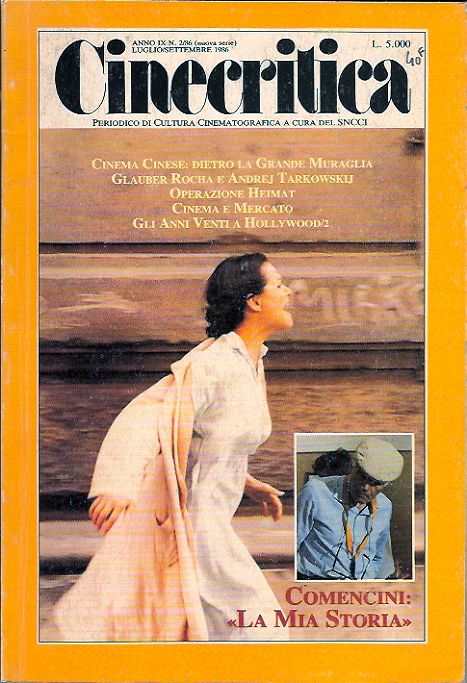 CINECRITICA magazine side cover Issue 2 July/August/September 1986