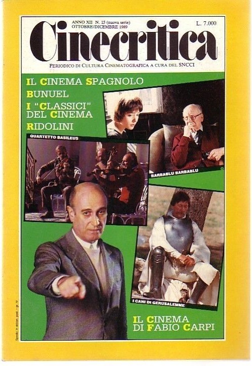 CINECRITICA magazine side cover Issue 15 October 1989
