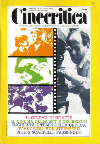 CINECRITICA magazine side cover Issue 16/17 January 1990