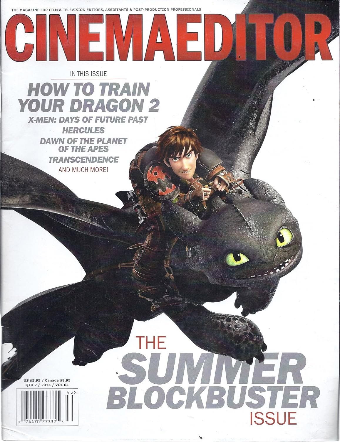 CINEMA EDITOR magazine side cover Issue 2  Vol 64   2014