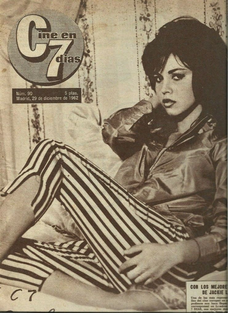CINE EN 7 DIAS magazine side cover Issue 90 29 December 1962