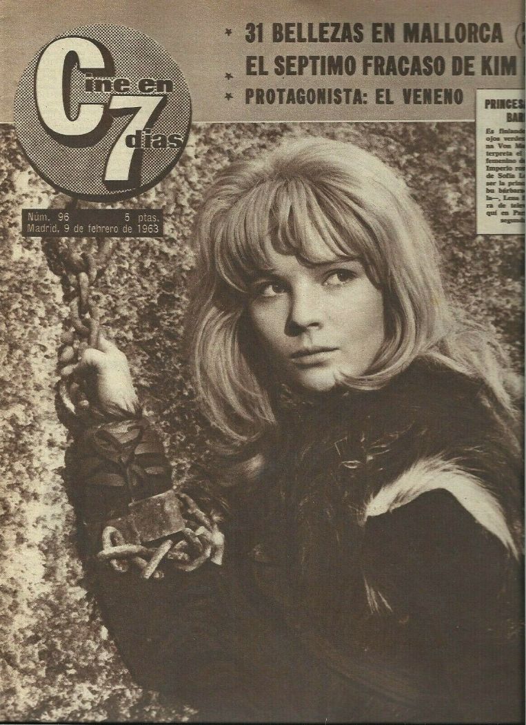 CINE EN 7 DIAS magazine side cover Issue 96 9 February 1963