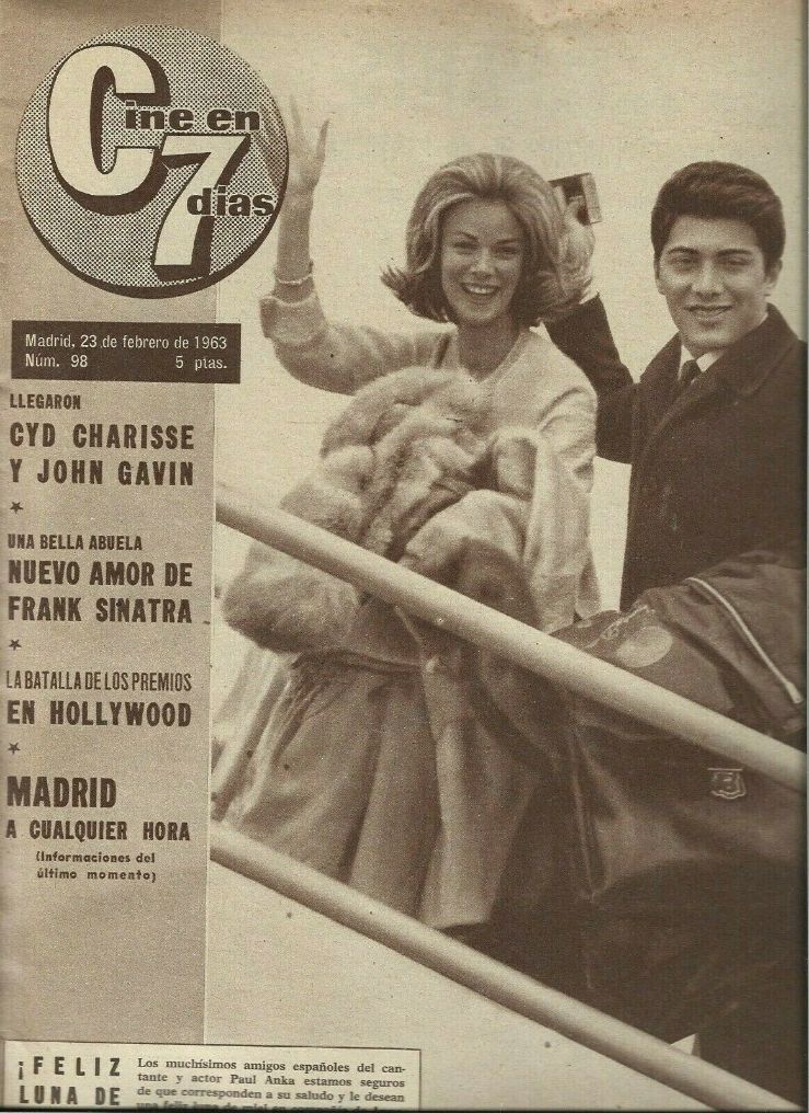 CINE EN 7 DIAS magazine side cover Issue 98 23 February 1963