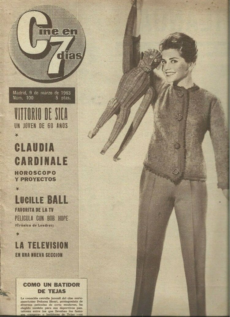 CINE EN 7 DIAS magazine side cover Issue 100 9 March 1963