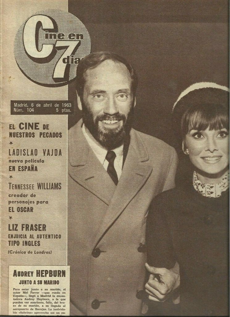CINE EN 7 DIAS magazine side cover Issue 104 6 April 1963