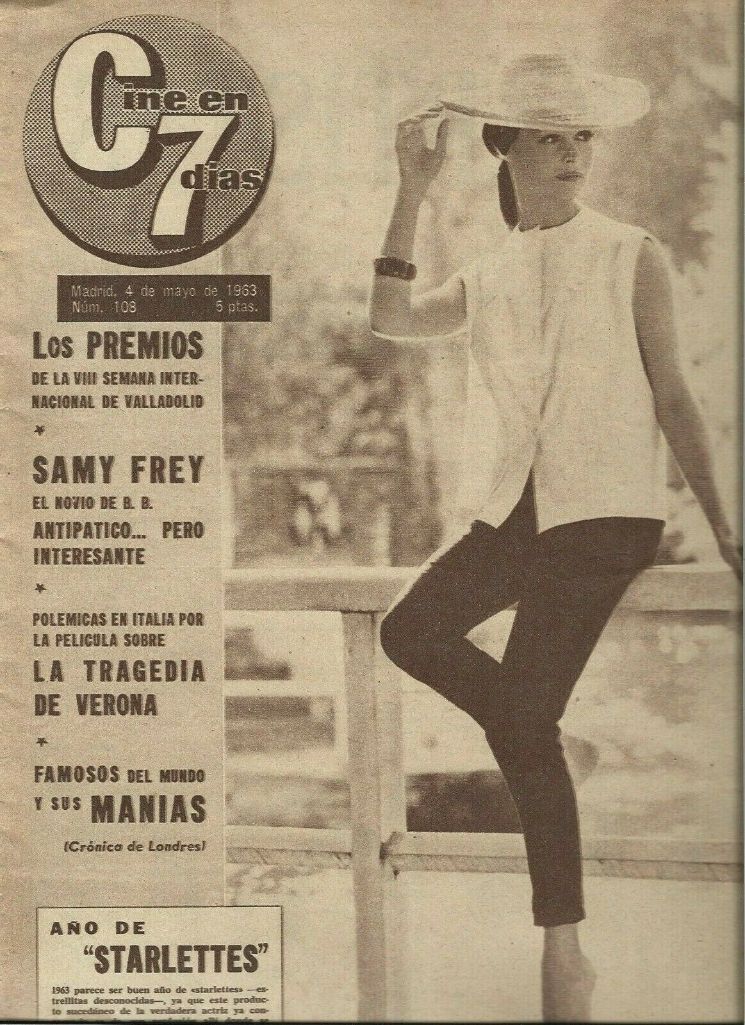 CINE EN 7 DIAS magazine side cover Issue 108 4 May 1963