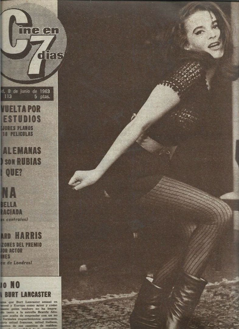 CINE EN 7 DIAS magazine side cover Issue 113 8 June 1963