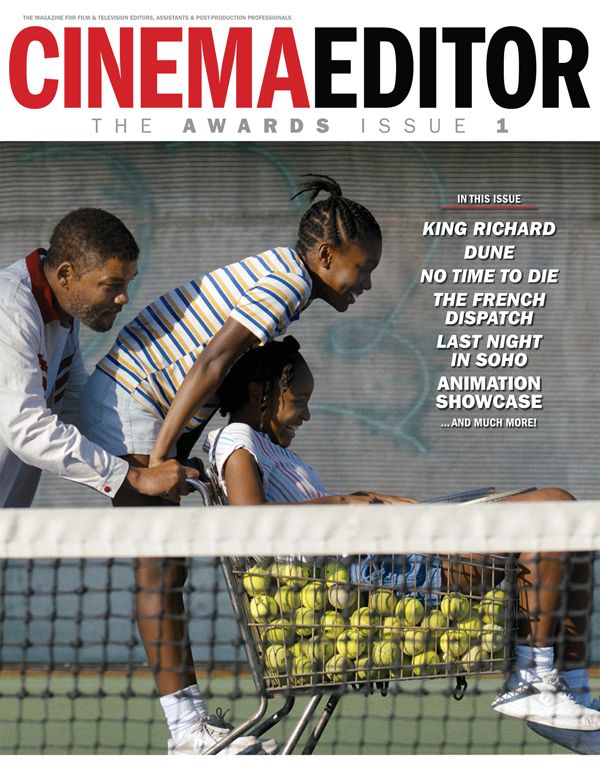CINEMA EDITOR magazine side cover  October/December 2021