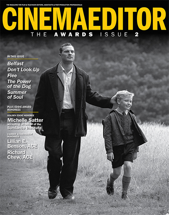 CINEMA EDITOR magazine side cover Issue 2  January/March 2022
