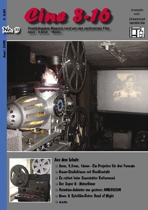 CINE 8-16 magazine side cover Issue 11 September 2009