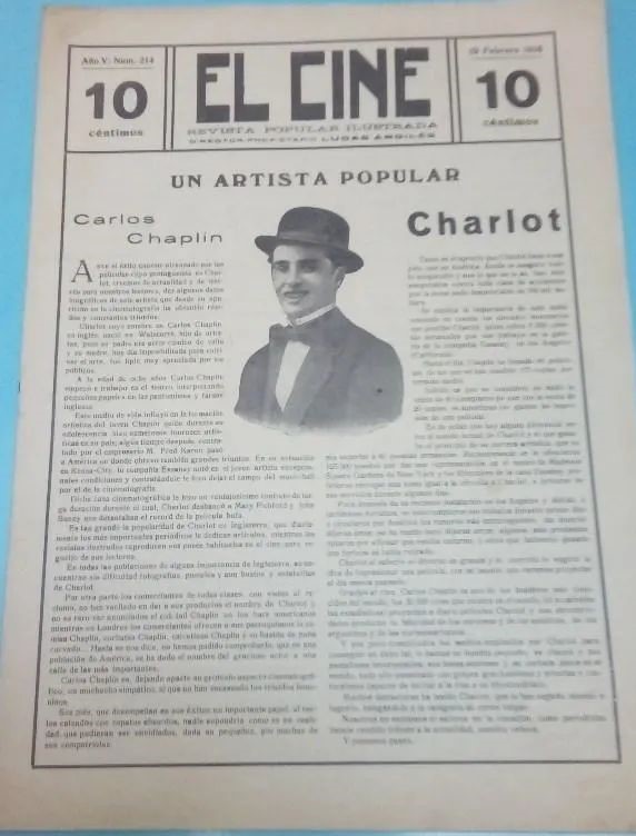 CINE | EL magazine side cover Issue 214 19 February 1916