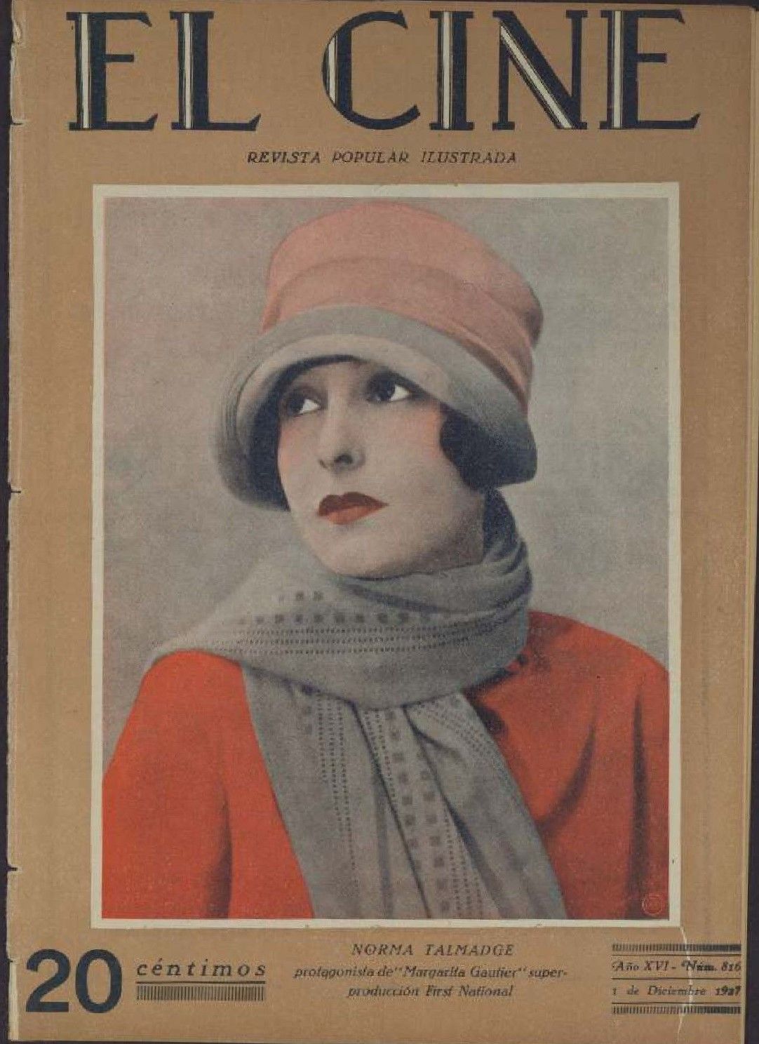 CINE | EL magazine side cover Issue 816   1927