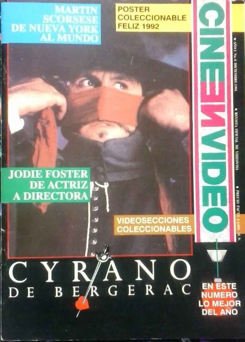 CINE EN VIDEO magazine side cover Issue 6  Vol 1 No  6  December 1991