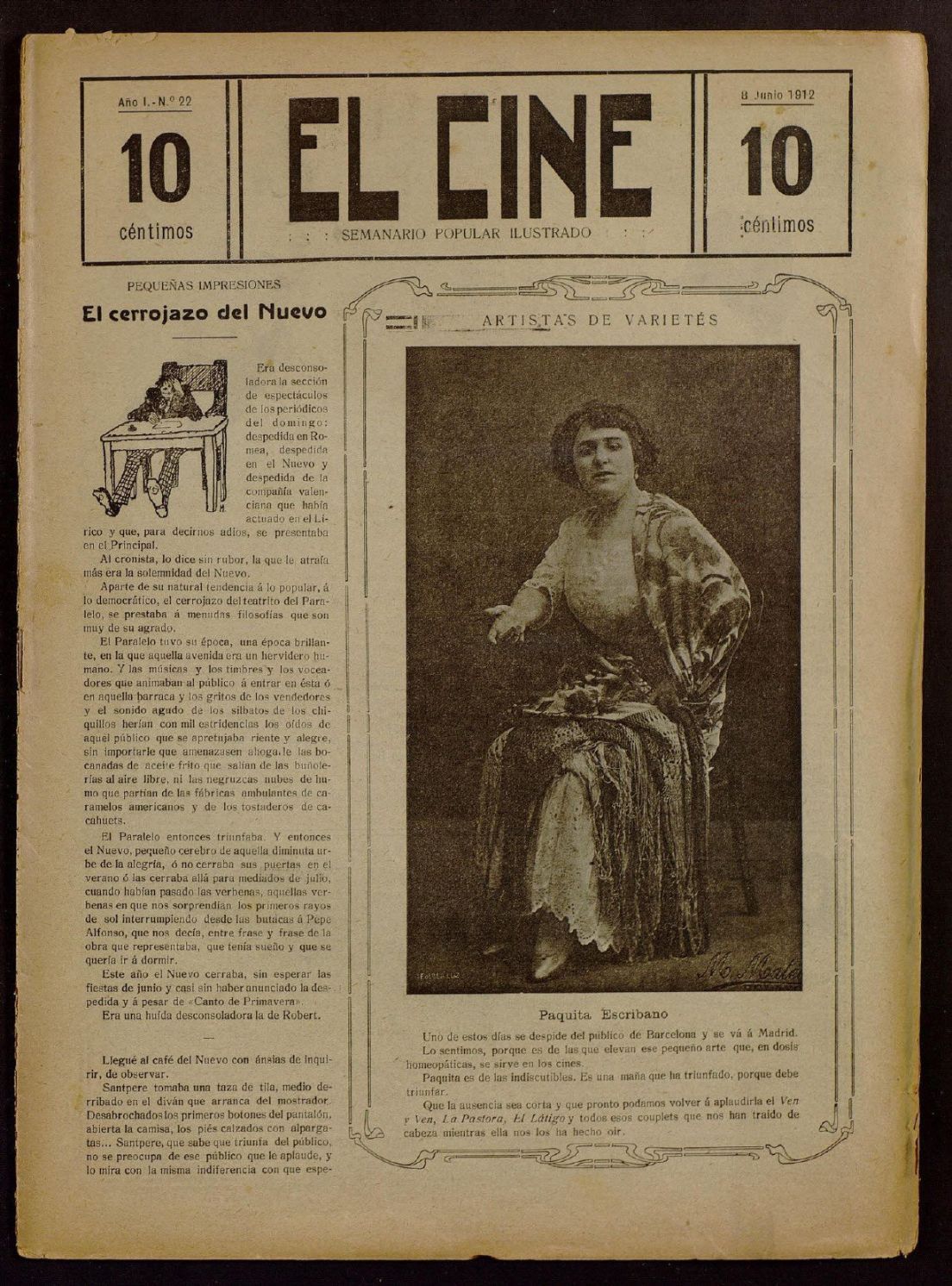 CINE | EL magazine side cover Issue 22 8 June 1912