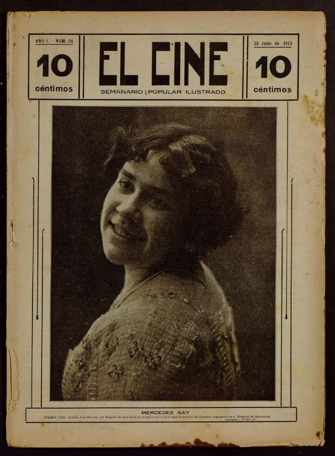 CINE | EL magazine side cover Issue 24 22 June 1912