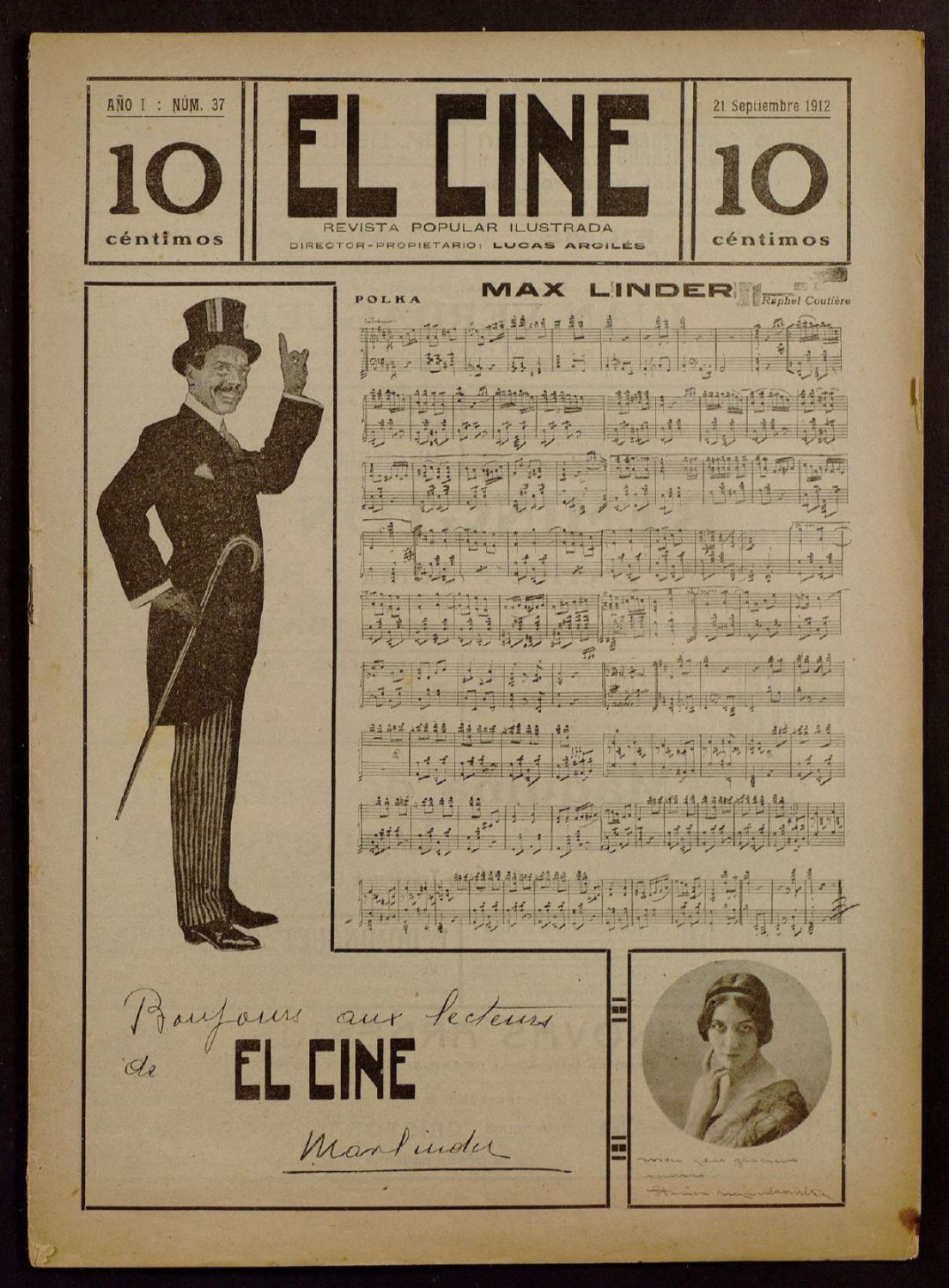 CINE | EL magazine side cover Issue 37 21 September 1912
