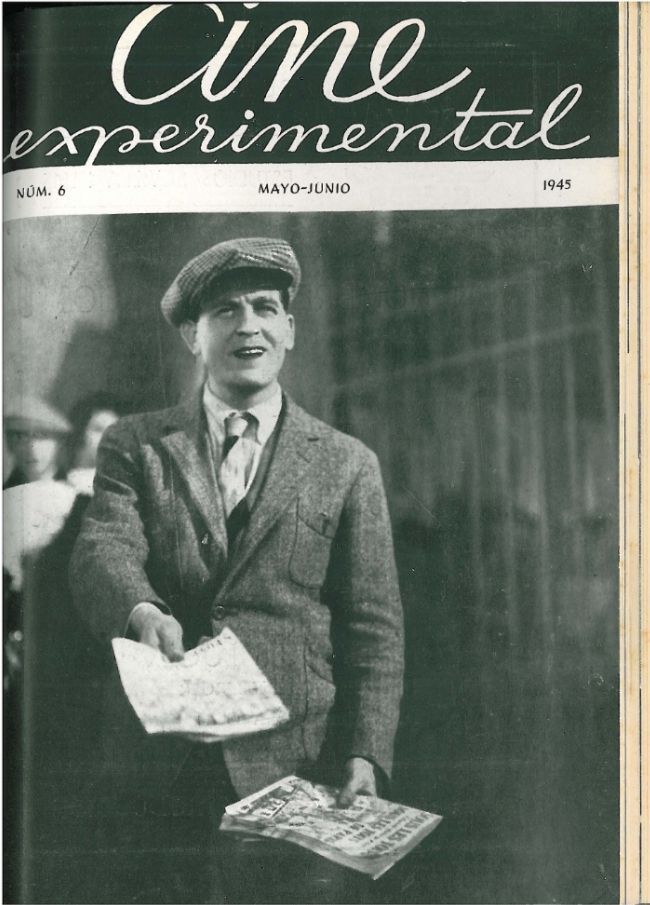 CINE EXPERIMENTAL magazine side cover Issue 6  May/June 1945