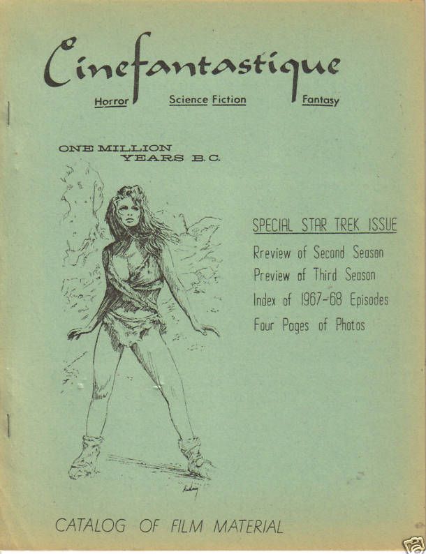 CINEFANTASTIQUE (60s) magazine side cover Issue 20 August 1970