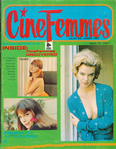 CINE FEMMES magazine side cover Issue 3  Vol 1 # 3 June/July 1966