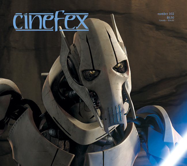 CINEFEX magazine side cover Issue 102 July/August/September 2005