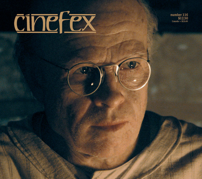 CINEFEX magazine side cover Issue 116 January/February/March 2009