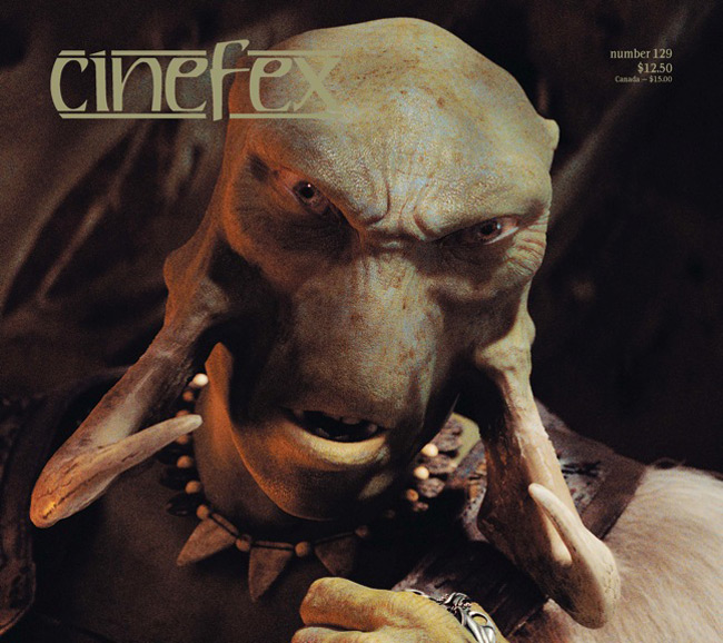 CINEFEX magazine side cover Issue 129 April/May/June 2012