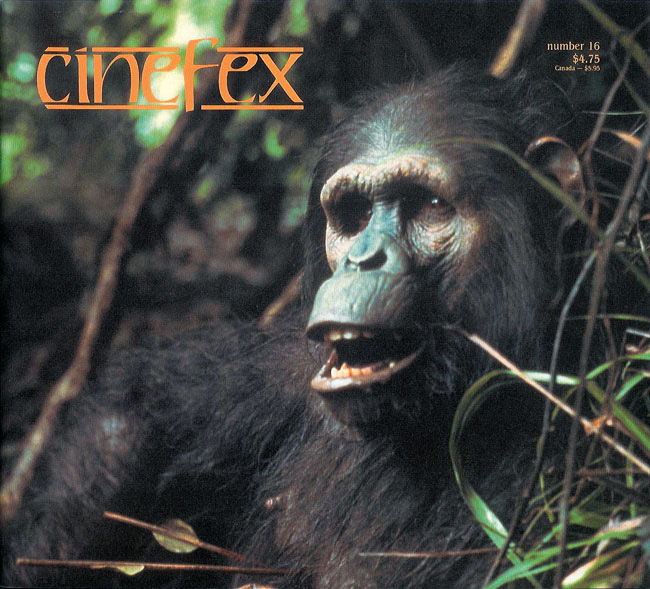 CINEFEX magazine side cover Issue 16  1983