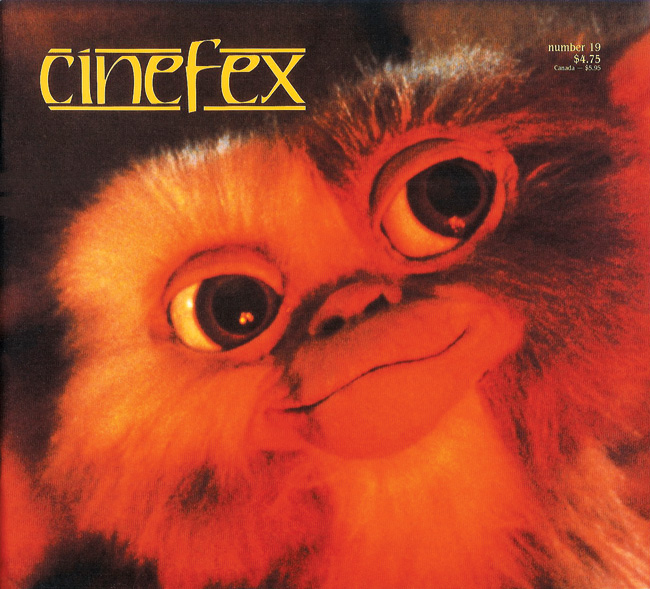 CINEFEX magazine side cover Issue 19  1984