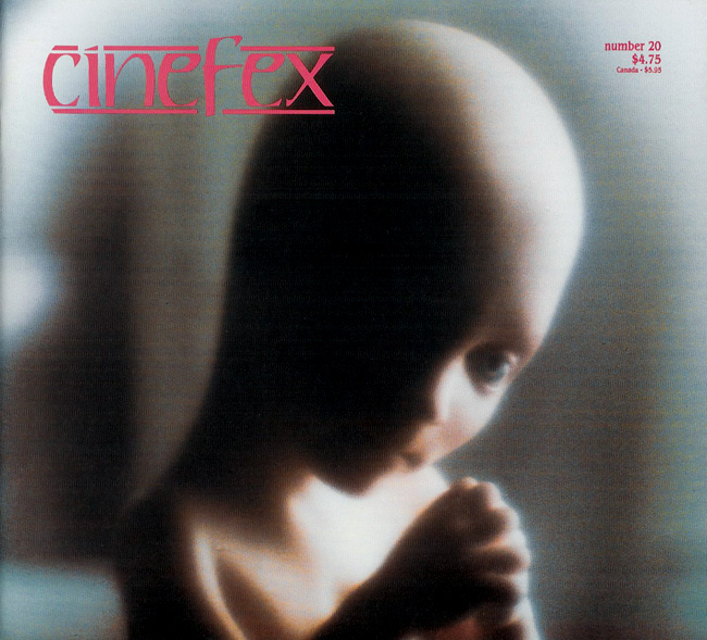 CINEFEX magazine side cover Issue 20  1984