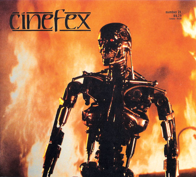 CINEFEX magazine side cover Issue 21  1985