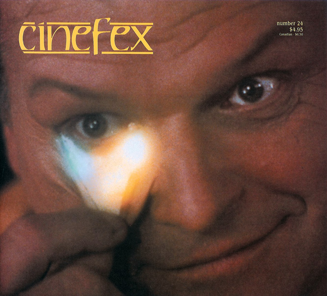CINEFEX magazine side cover Issue 24  1985