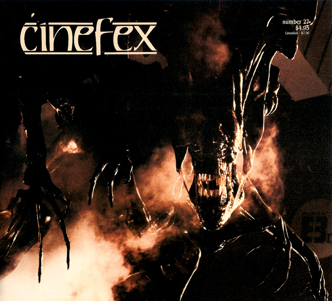 CINEFEX magazine side cover Issue 27  1986