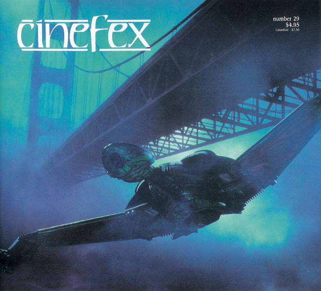 CINEFEX magazine side cover Issue 29  1987
