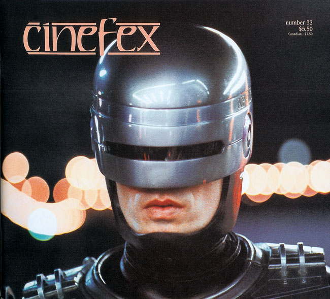 CINEFEX magazine side cover Issue 32  1987