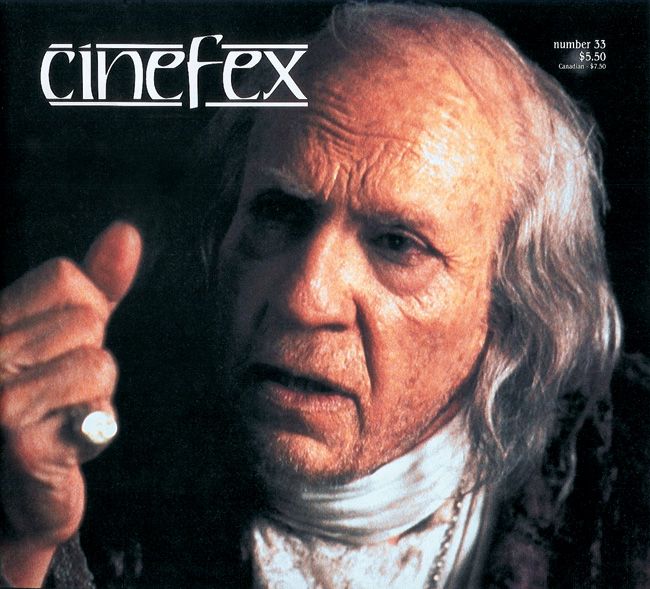 CINEFEX magazine side cover Issue 33  1988