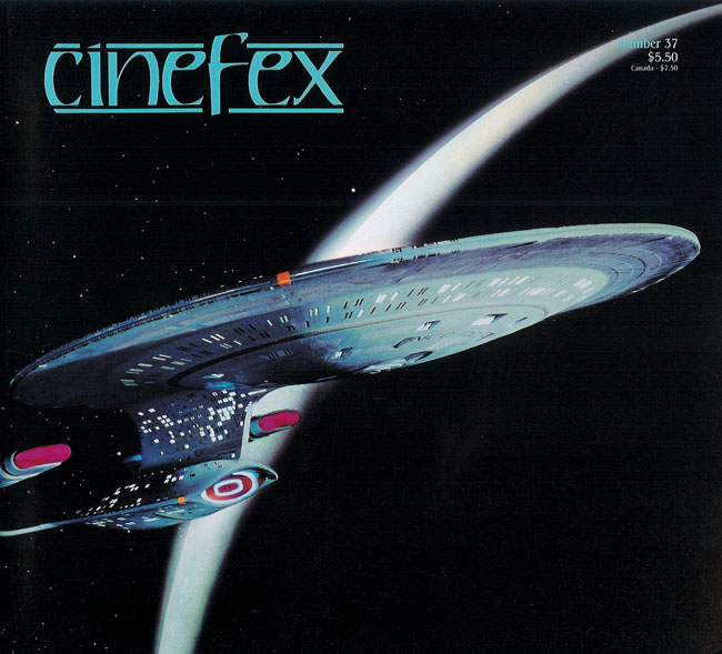 CINEFEX magazine side cover Issue 37  1989