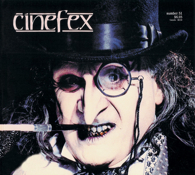 CINEFEX magazine side cover Issue 51  1992