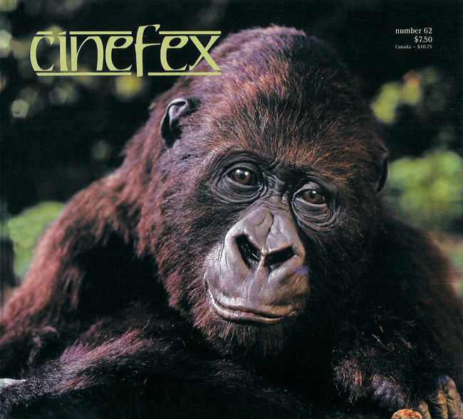 CINEFEX magazine side cover Issue 62  1995
